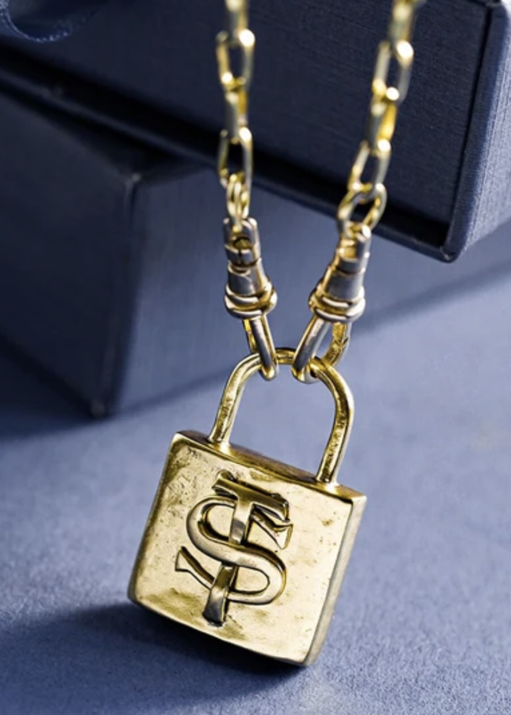 waxing poetic Personalized 2 Initial Lock Charm