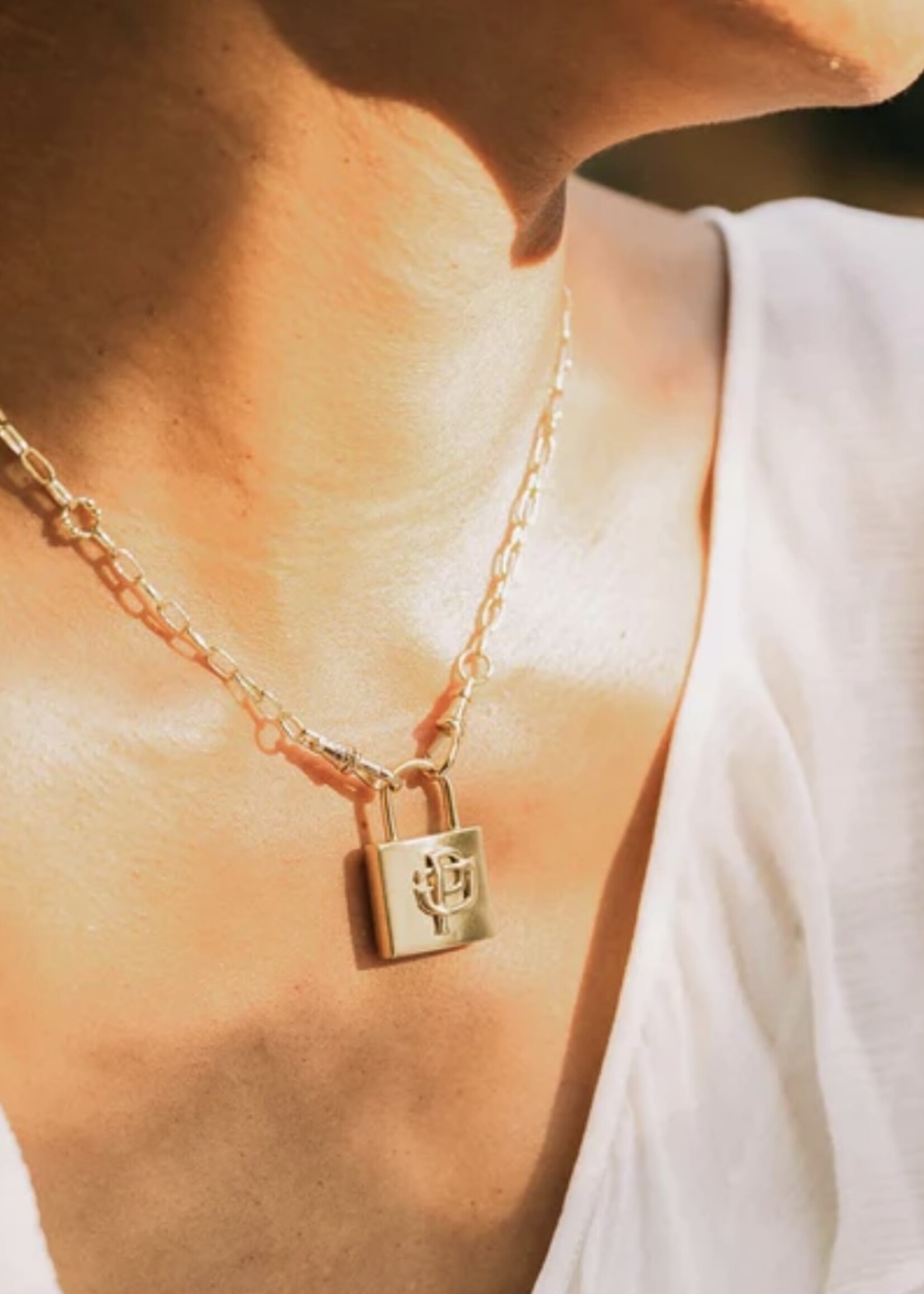 waxing poetic Personalized 2 Initial Lock Charm