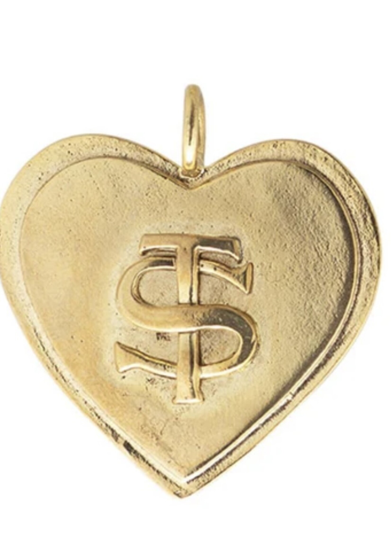 waxing poetic Personalized 2 Initial Heart Charm