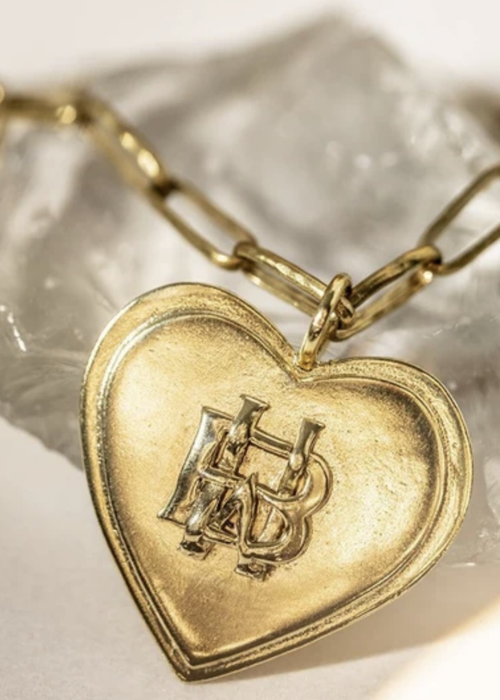 waxing poetic Personalized 2 Initial Heart Charm