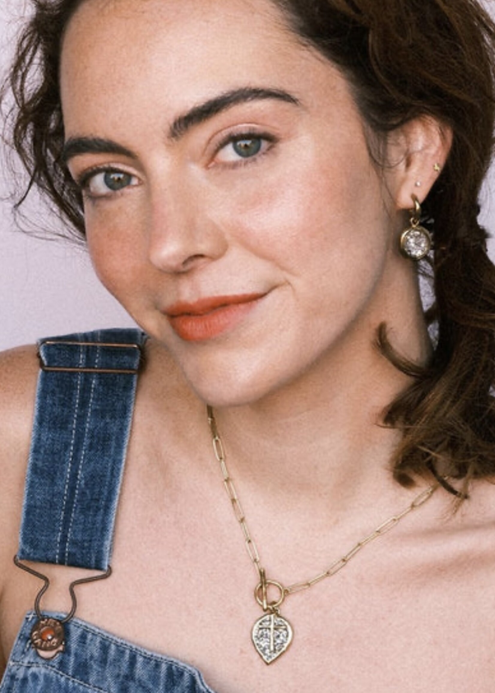 waxing poetic Kristal Lotus Cross Toggle Necklace