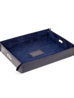 Brouk & Co Genuine Leather Valet Tray - Navy