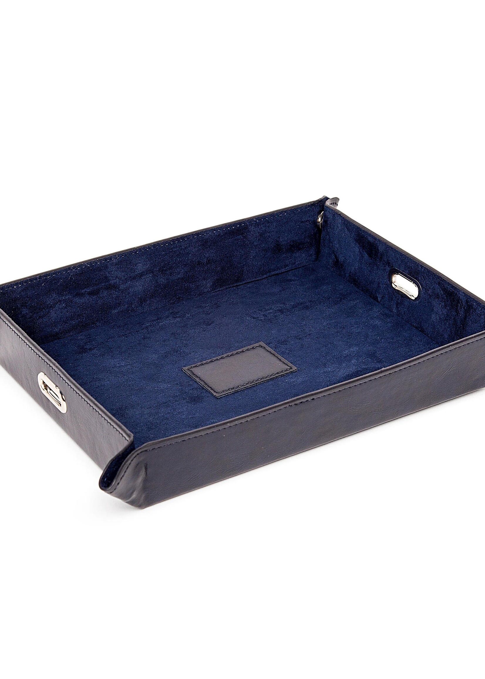 Brouk & Co Genuine Leather Valet Tray - Navy