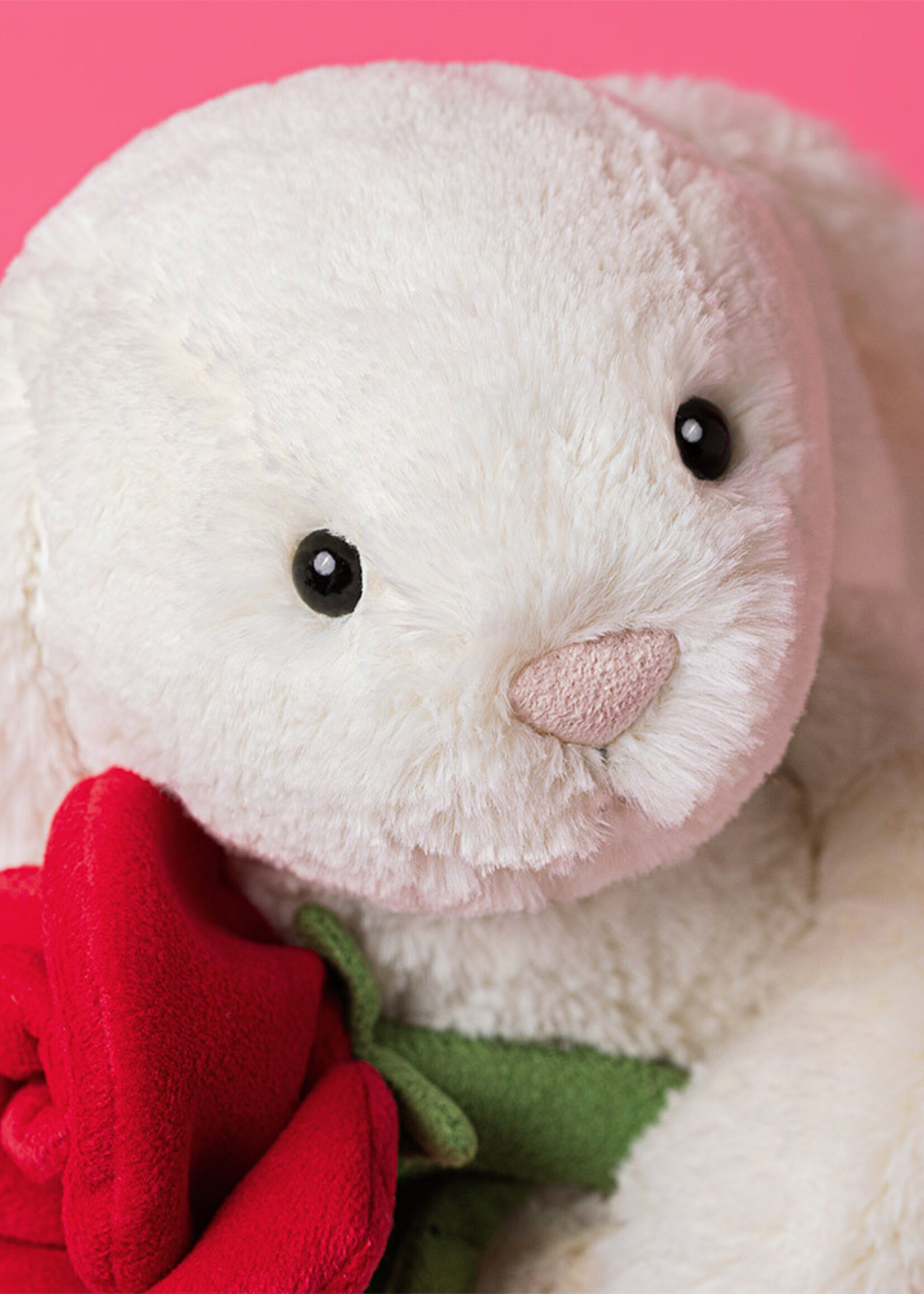 Jellycat Cream Bunny with Rose