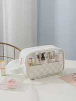 42POPS Checkered Clear Cosmetic Bag