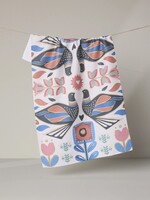 geometry Scandi Lovebirds Tea Towel