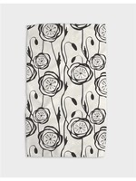 geometry Smell The Flowers Tea Towel