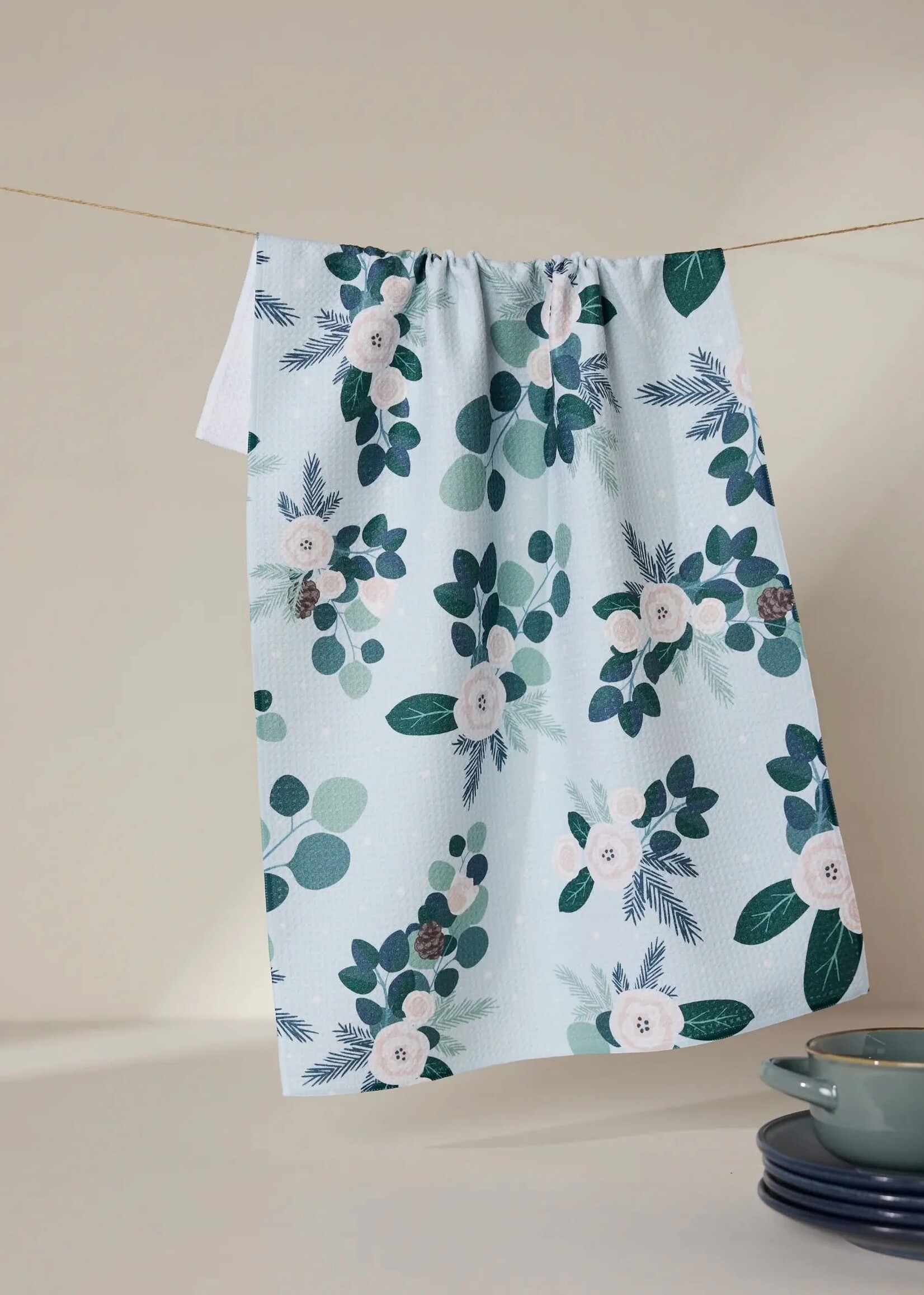 geometry Country Winter Tea Towel