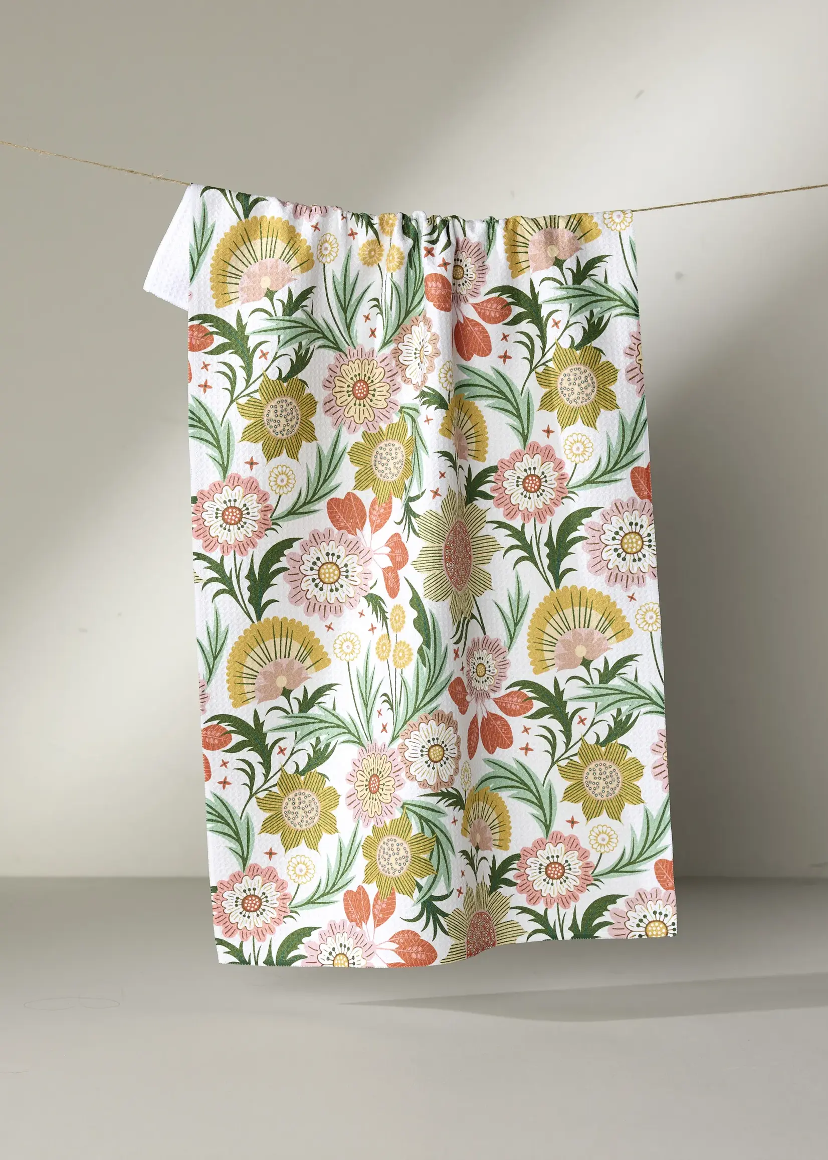 geometry Garden Dreams Tea Towel