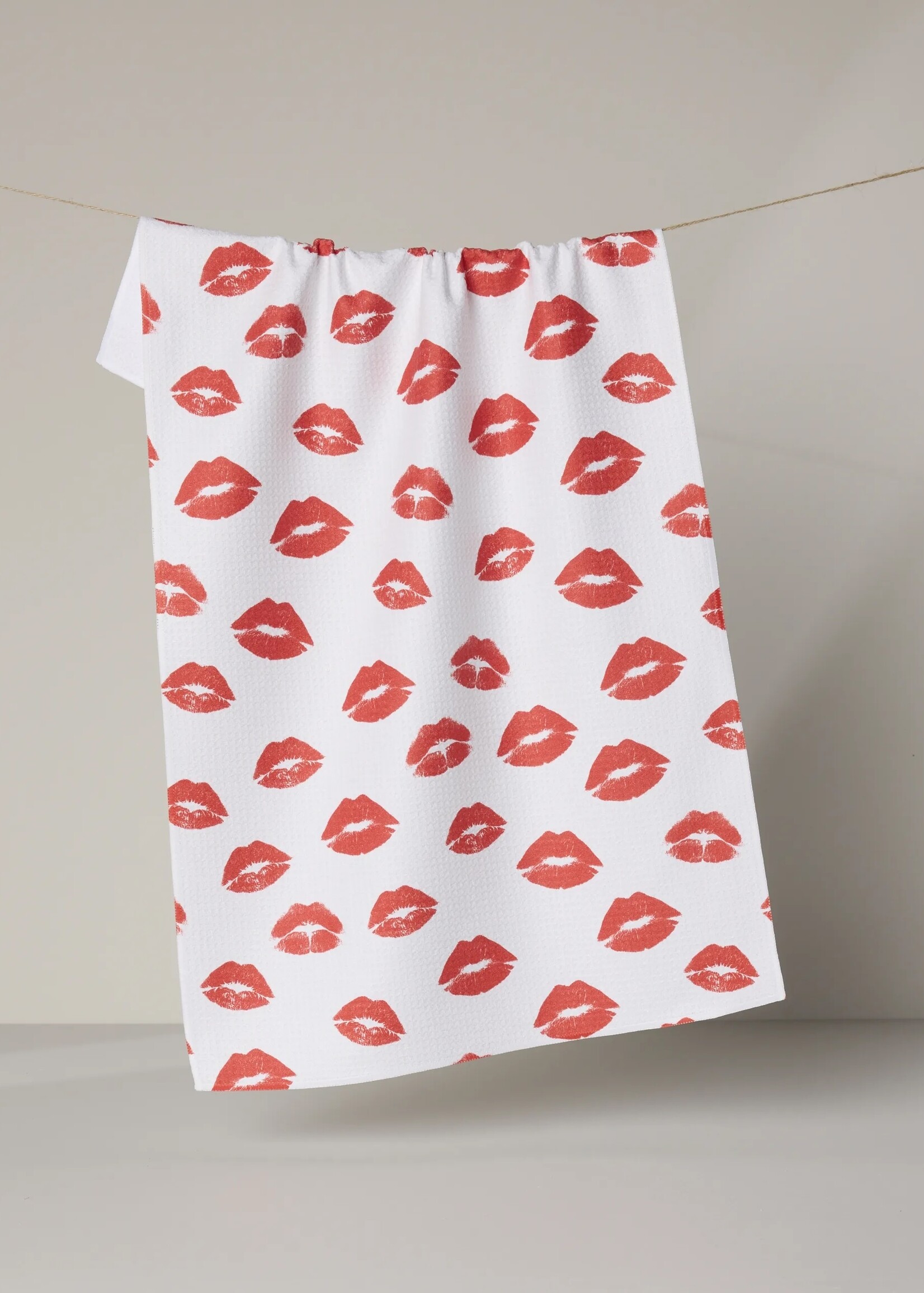 geometry Muchos Besos Tea Towel