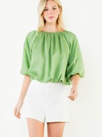 THML Short Sleeve Flowy Green Top