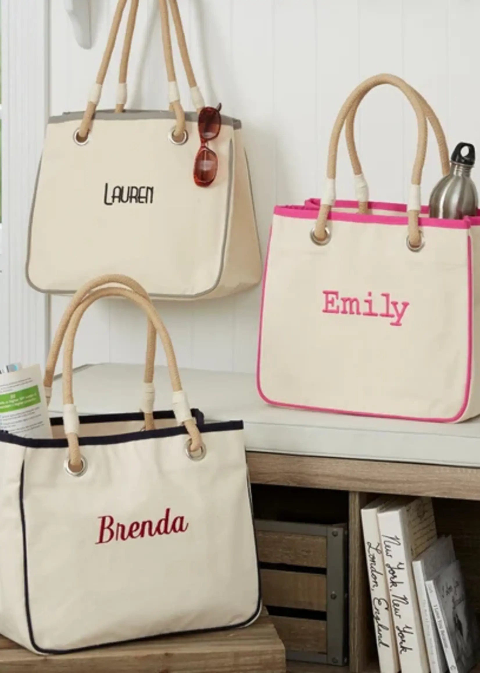 CB Station Rope Tote       Available in 5 Trim Colors