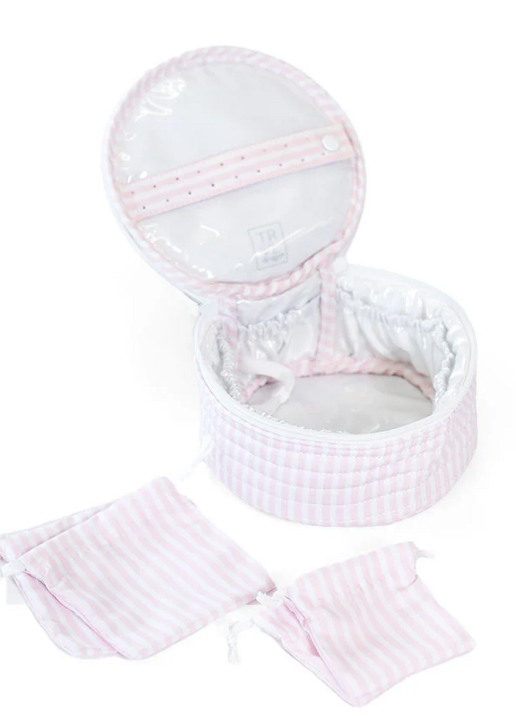 TRVL DESIGN Quilted Jewelry Round - Pimlico Stripe Pink