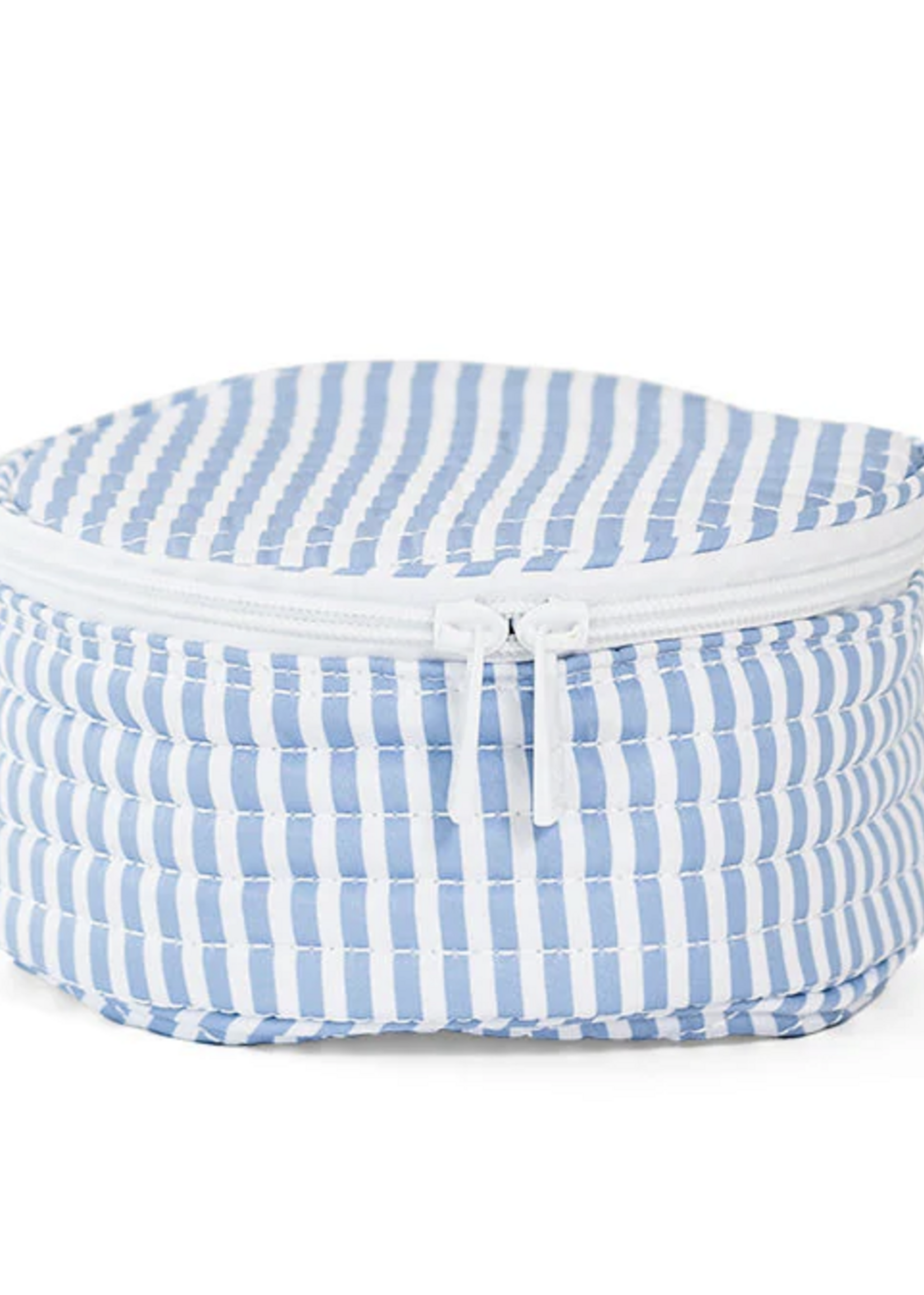 TRVL DESIGN Quilted Jewelry Round - Pimlico Stripe Chambray