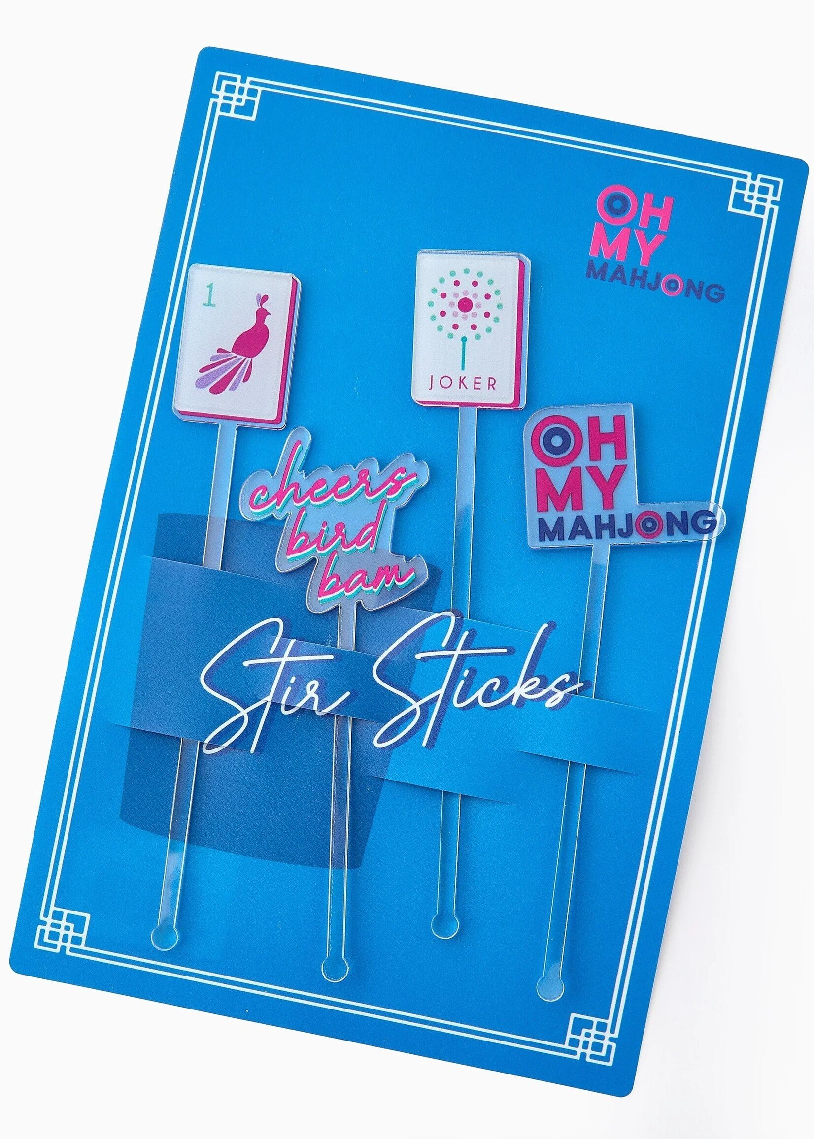 Oh My Mahjong OG Acrylic Cocktail Stir Sticks