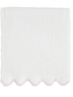 Mudpie Pink Scallop Chenille Blanket