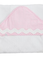 Mudpie Pink Gingham Hooded Towel