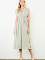 THML S/Less Striped Pattern V-neck Dress