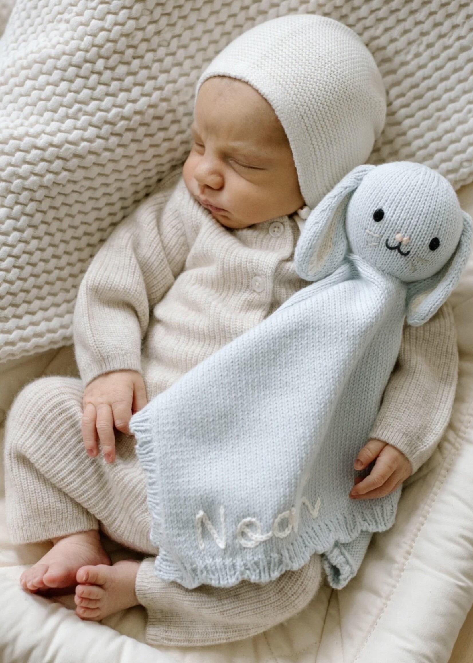 cuddle + kind Baby Bunny Lovey (Baby Blue)