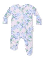 Angel Dear Hydrangeas Ruffle Back 2 Way Zipper Footie