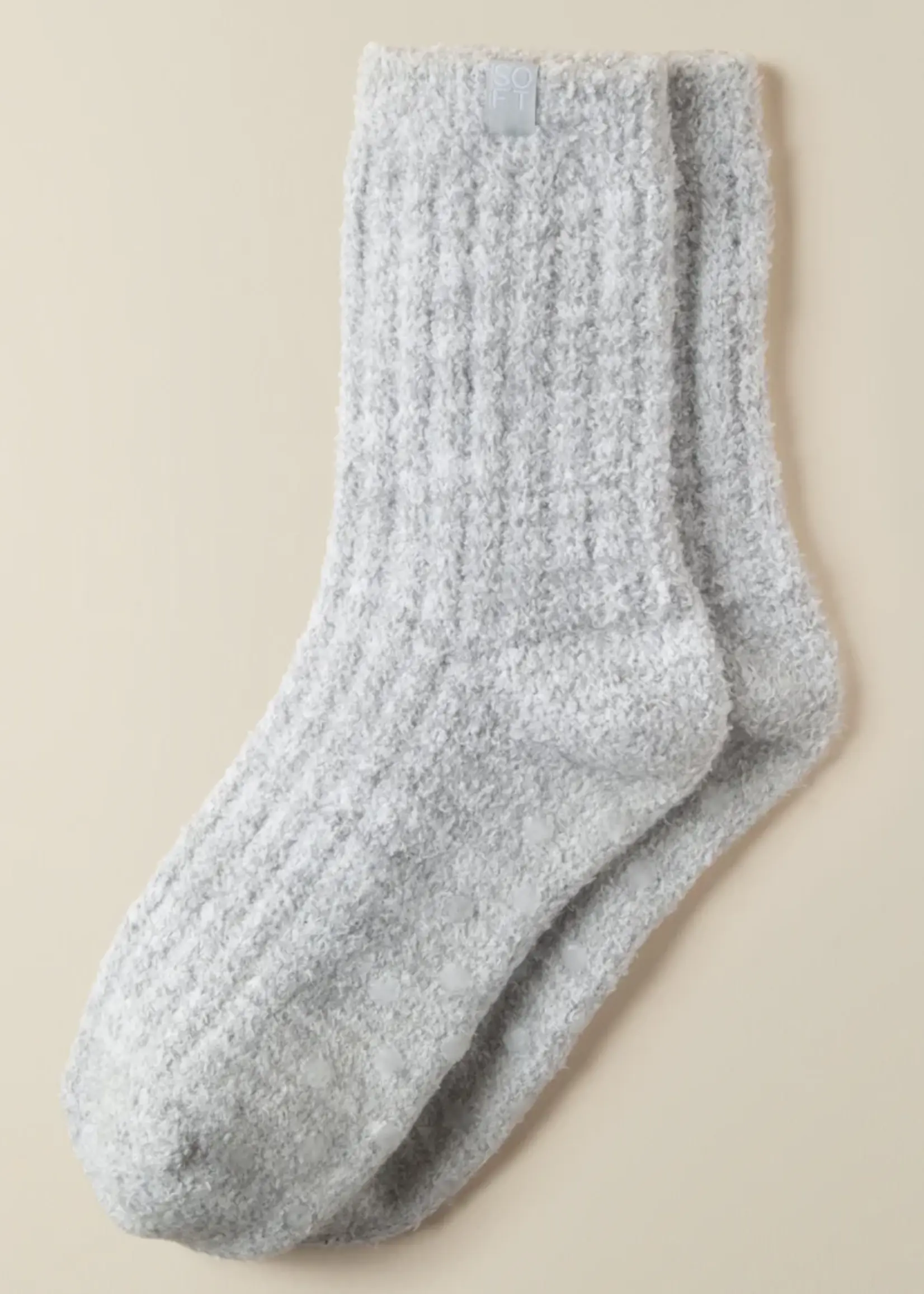 softies Marshmallow Crew Socks Grey