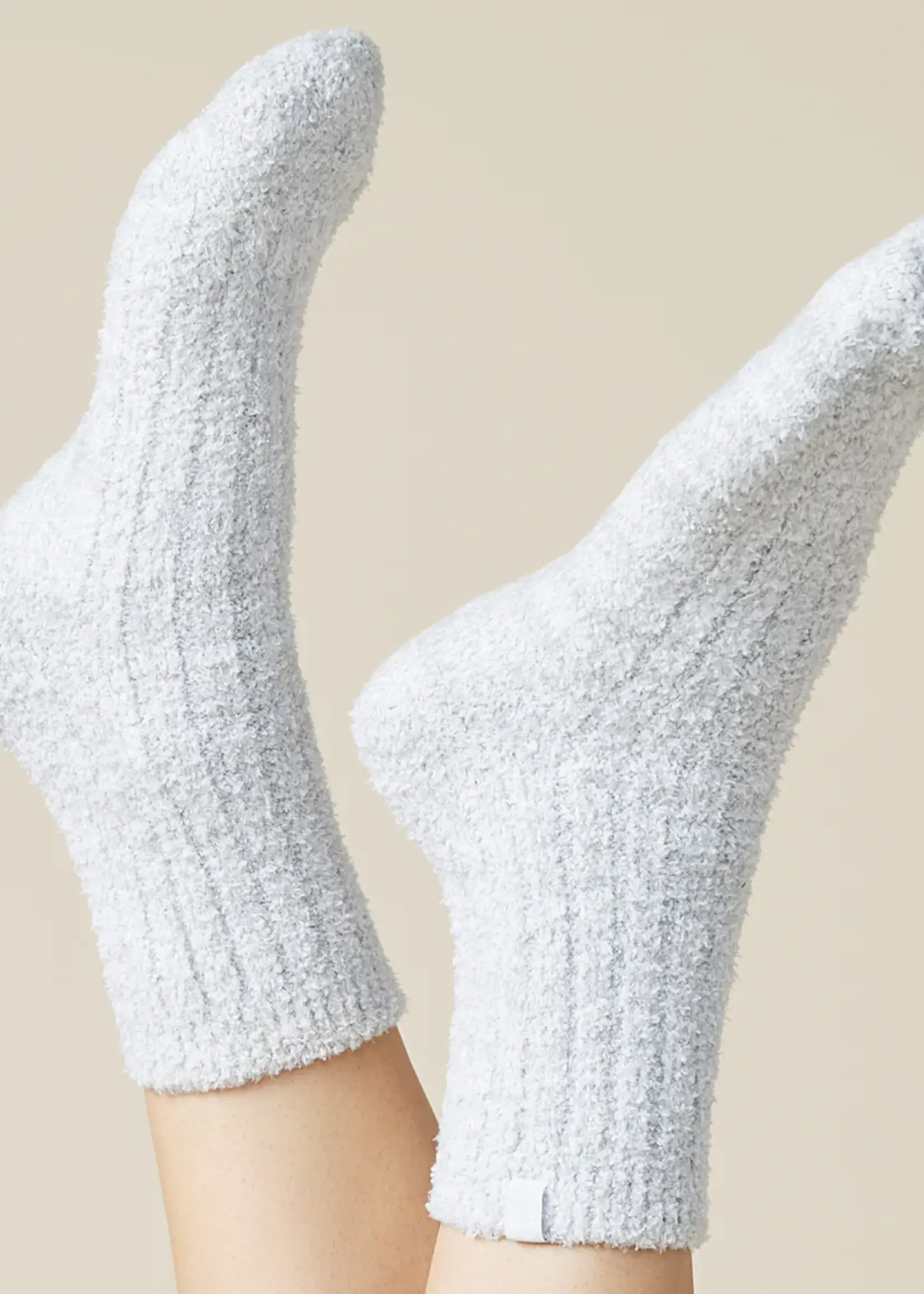 softies Marshmallow Crew Socks Grey