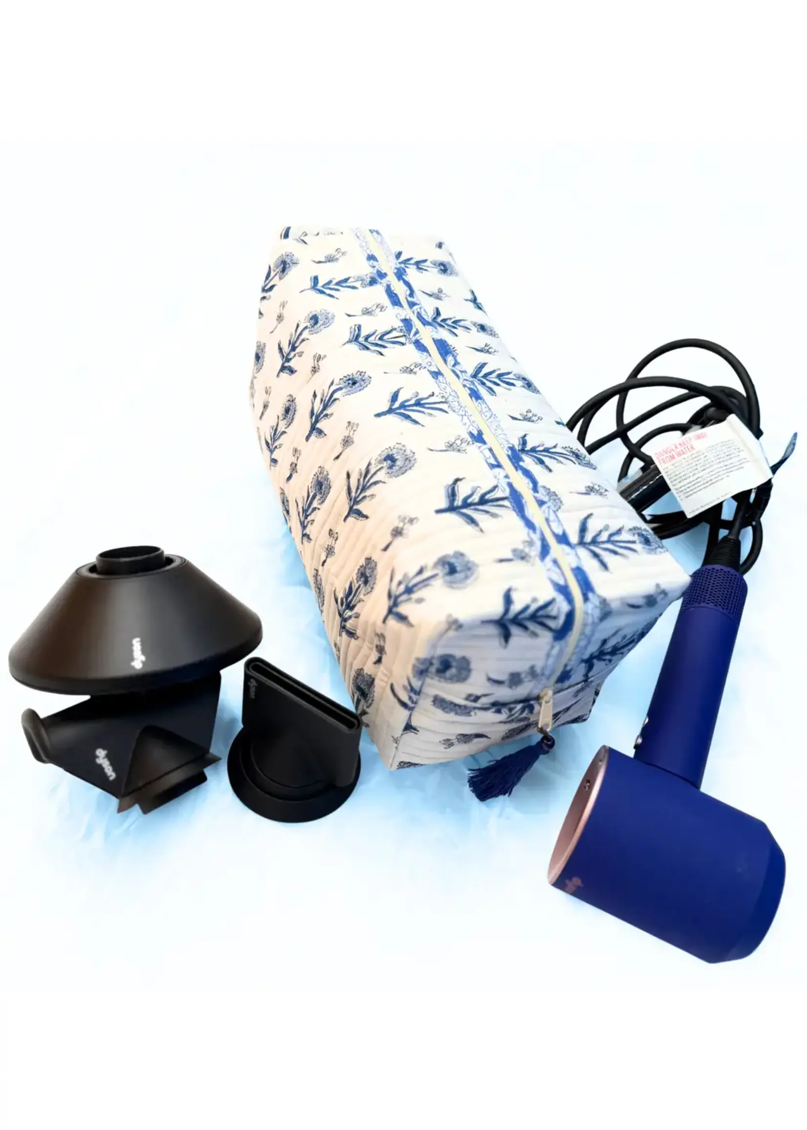 Dyson Airwrap & Flexstyle Travel Organizer Bag - Blue/Wht