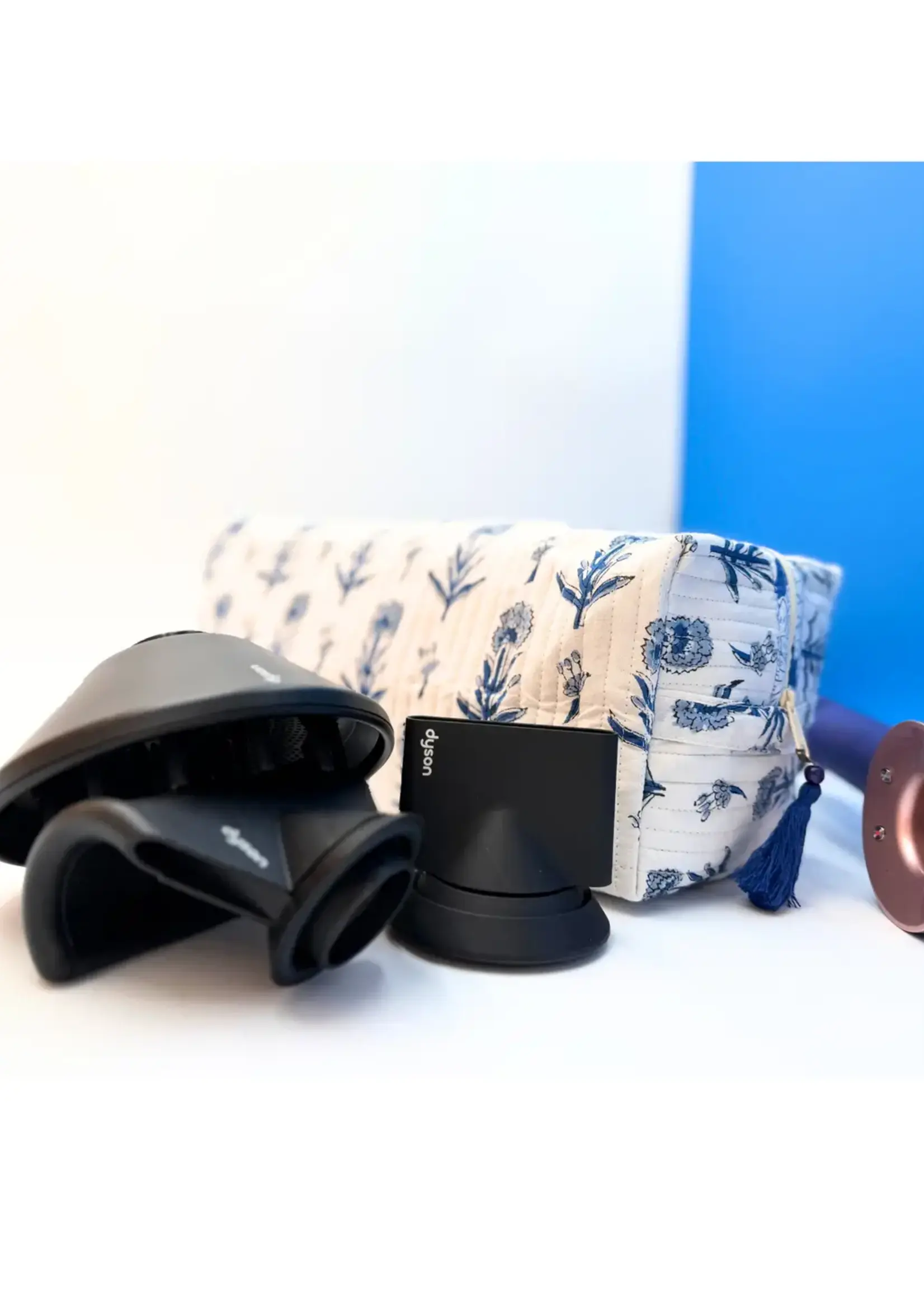 Dyson Airwrap & Flexstyle Travel Organizer Bag - Blue/Wht