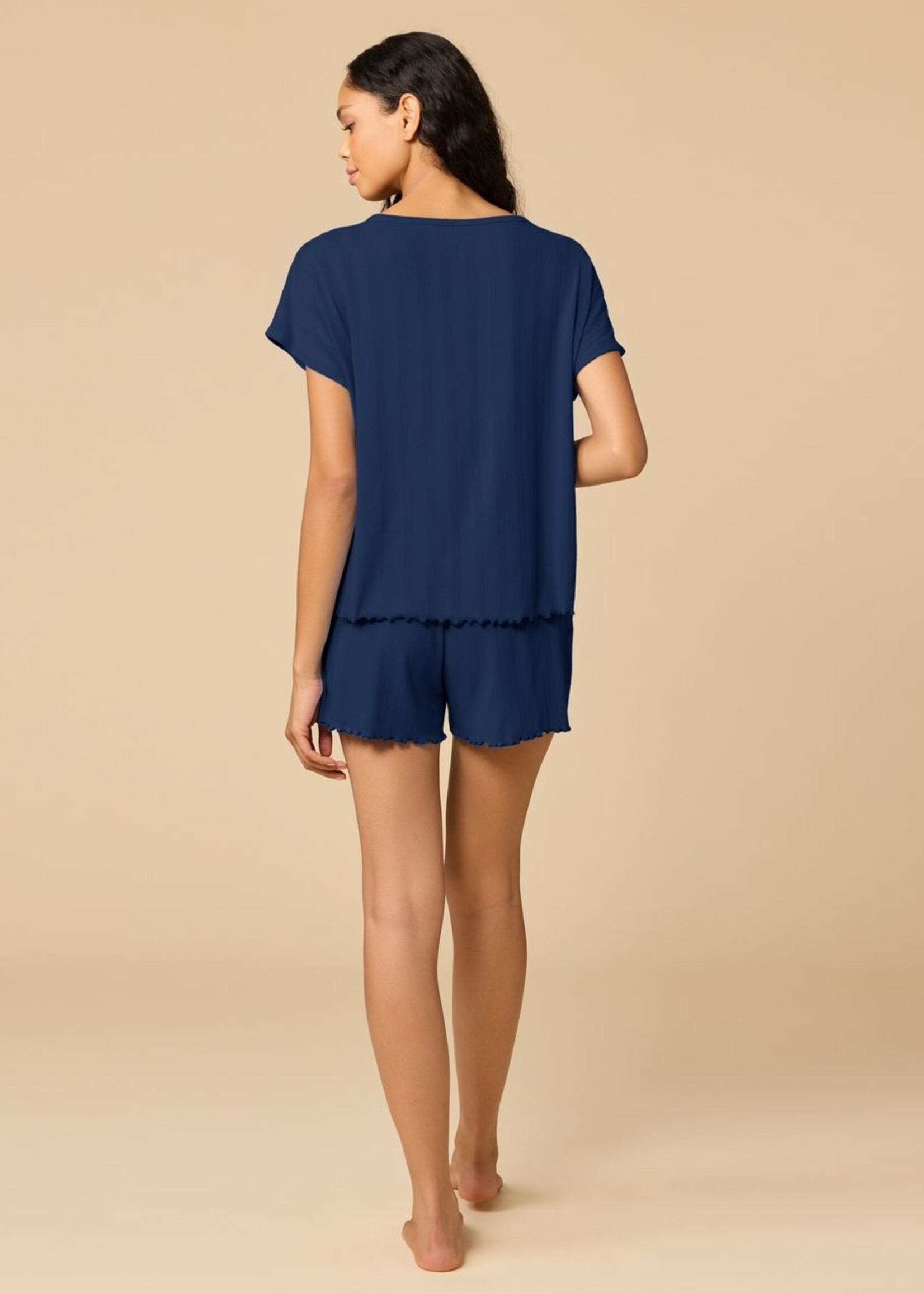 softies Softies Pointelle Slouchy Tee with Lettuce Edge