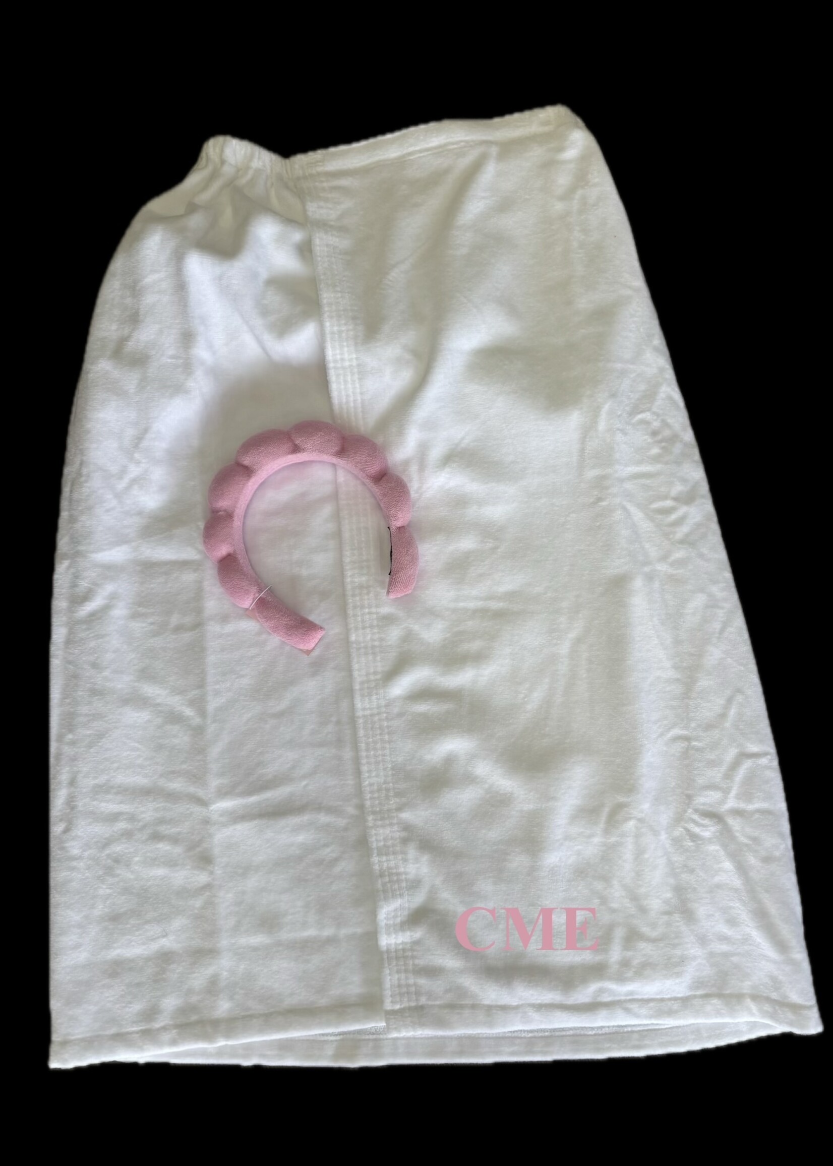 elleB Monogrammed Spa Wrap & Headband Bundle