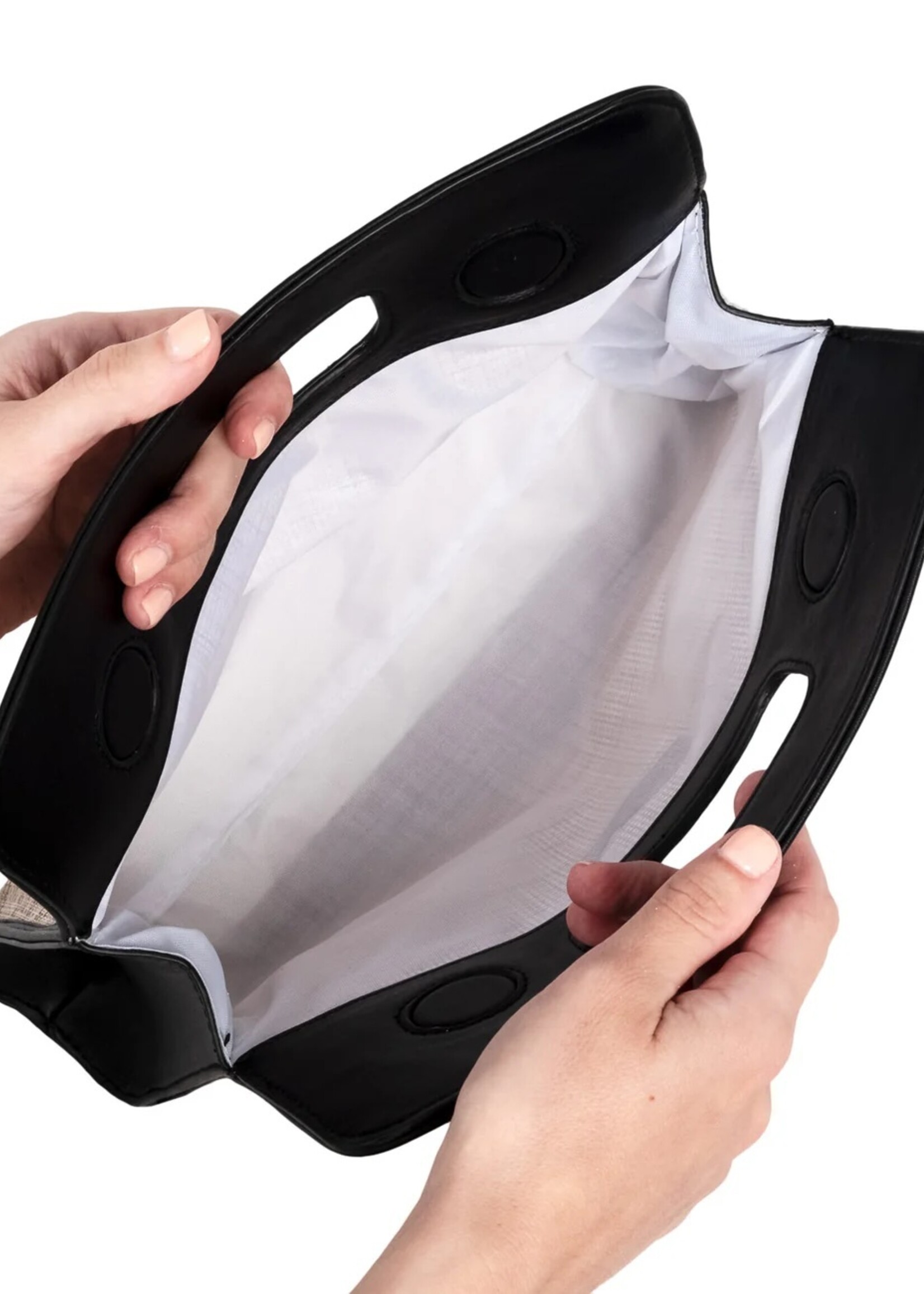 scout by bungalow Scout Sunset Clutch Sand Woven