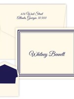 Embossed Graphics Colonial Foldover Note Cards with Return Address and Envelope Lining