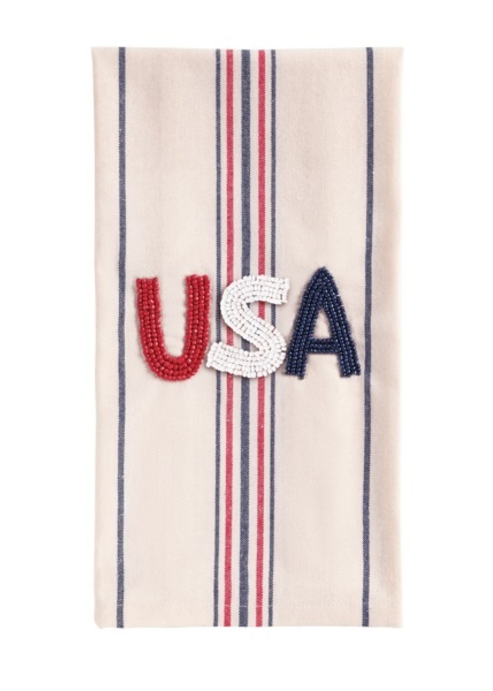 Mudpie USA Beaded Americana Towel