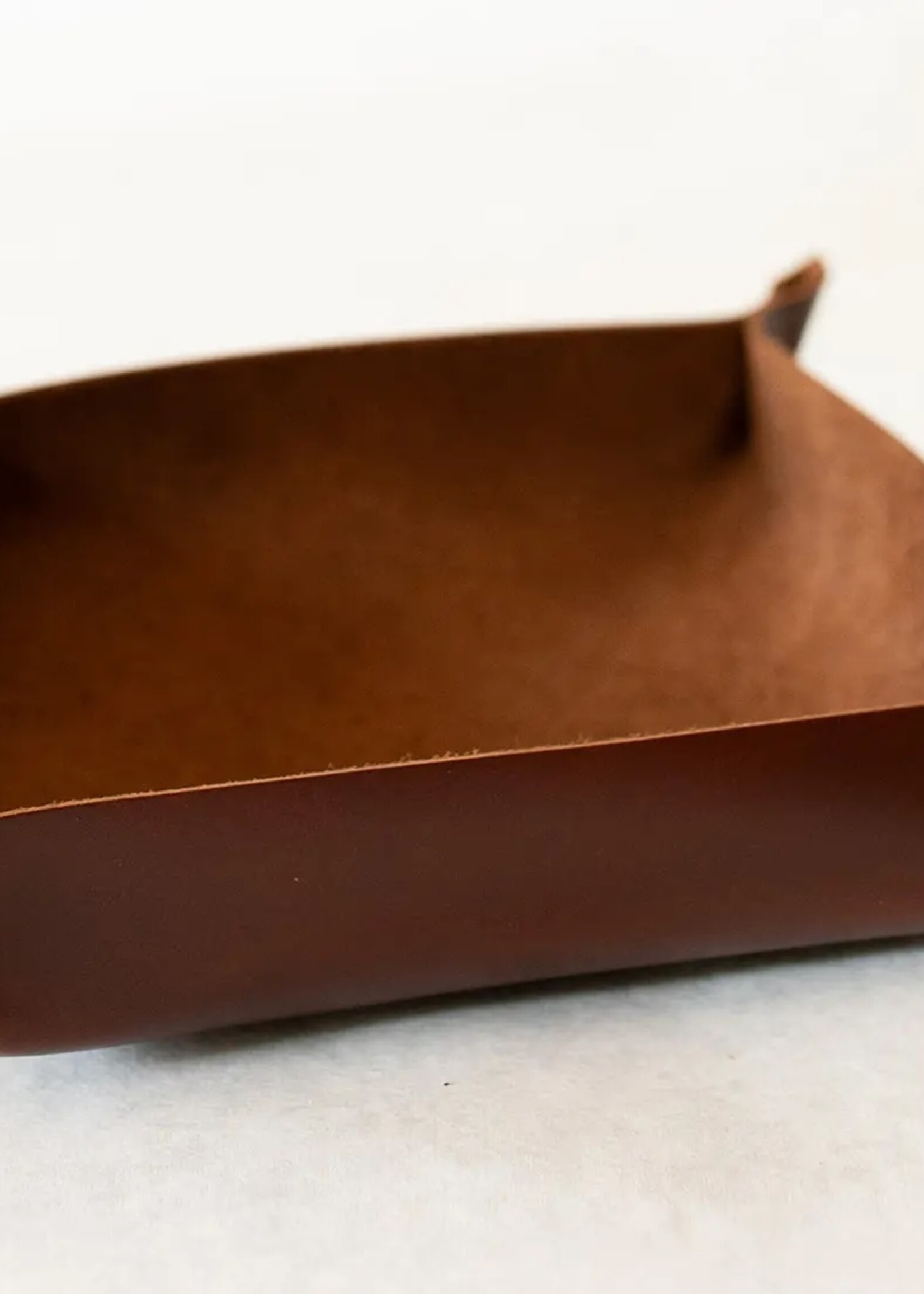 Lindy Leather Valet Tray - Copper Brown