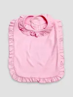 Laughing Giraffe Pink Ruffle Trim Infant Bib