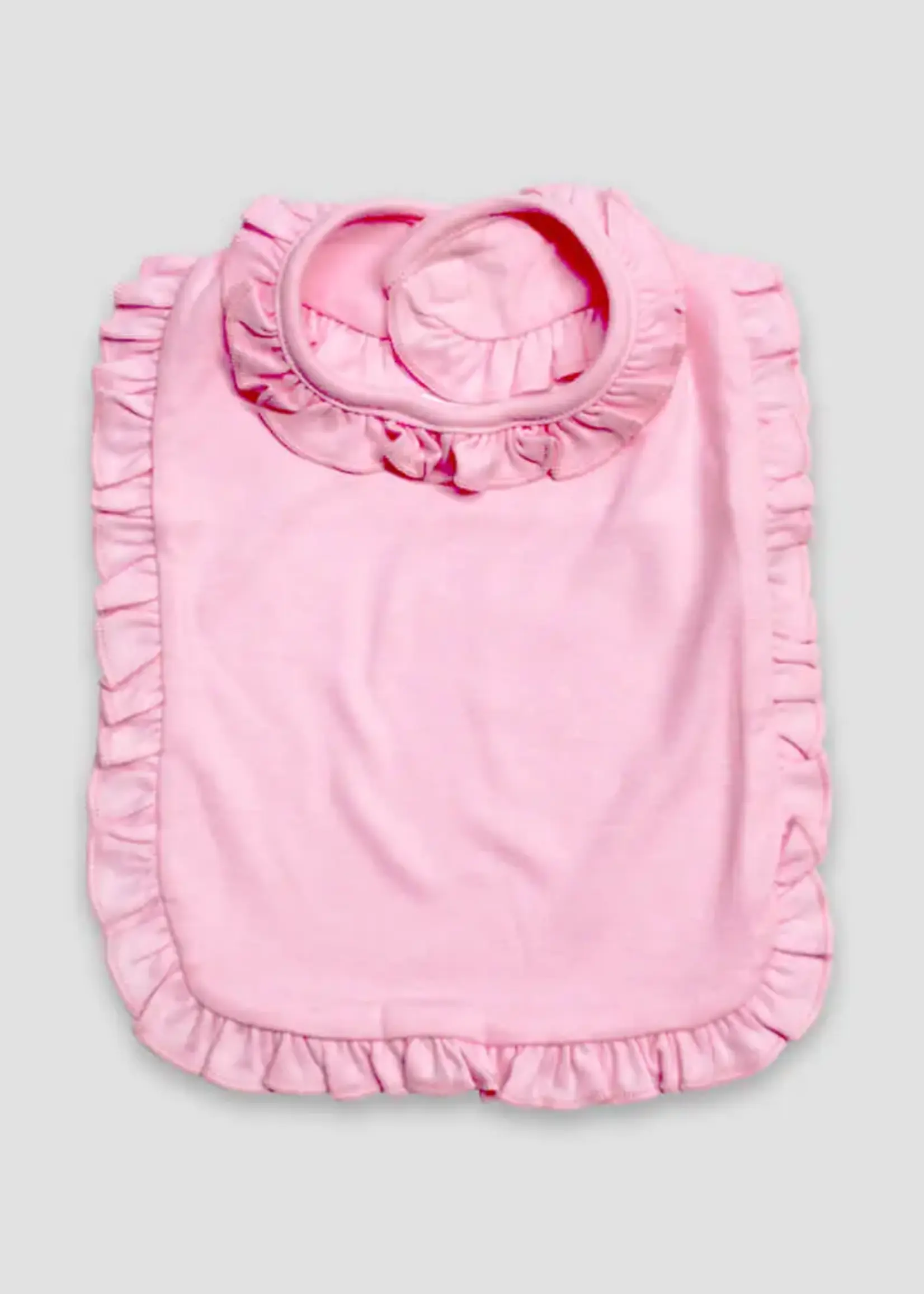 Laughing Giraffe Pink Ruffle Trim Infant Bib