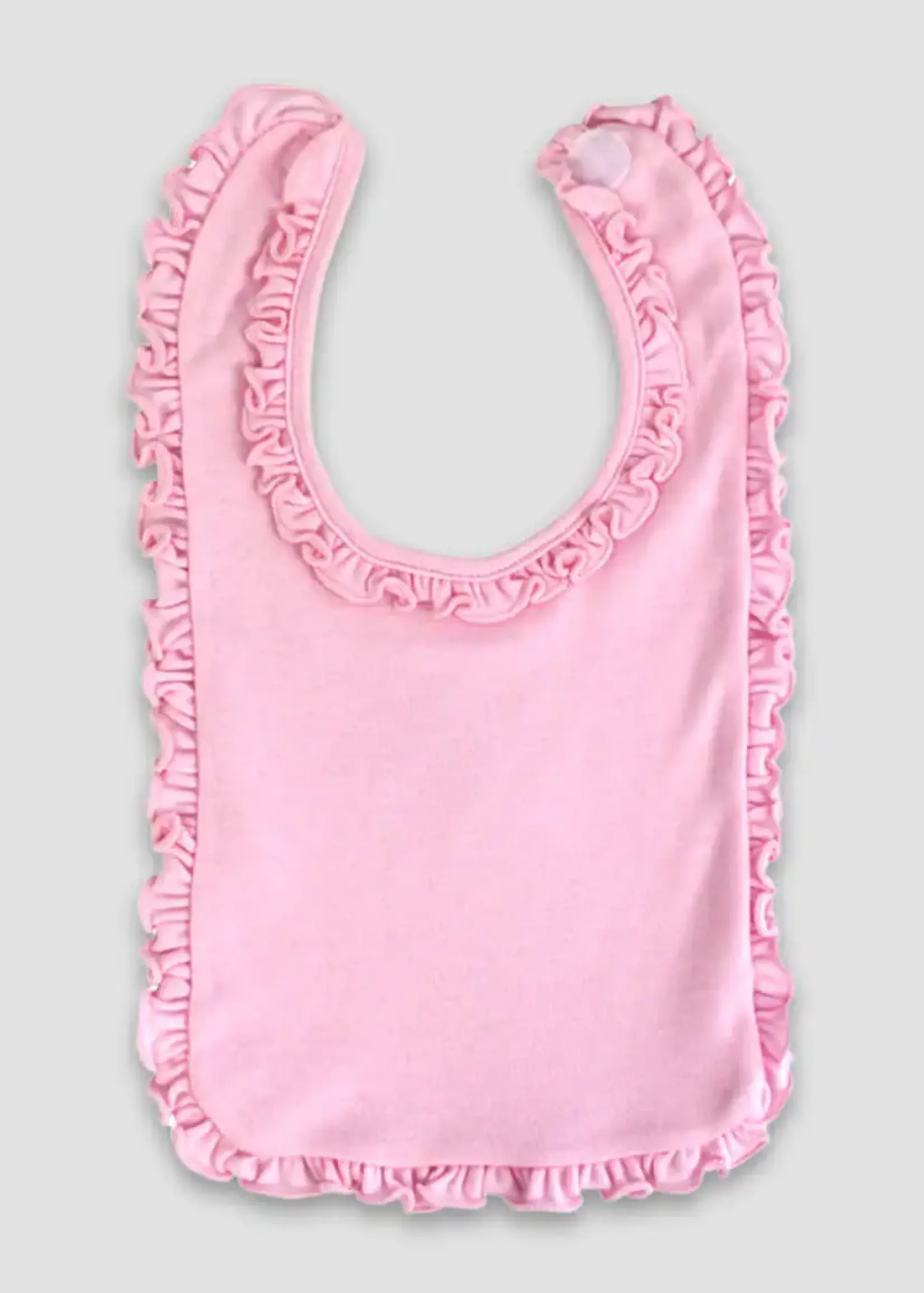 Laughing Giraffe Pink Ruffle Trim Infant Bib