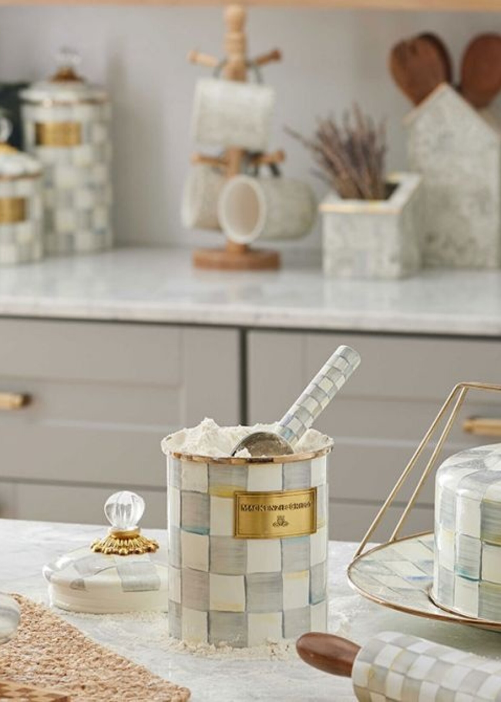 Sterling Check Small Scoop