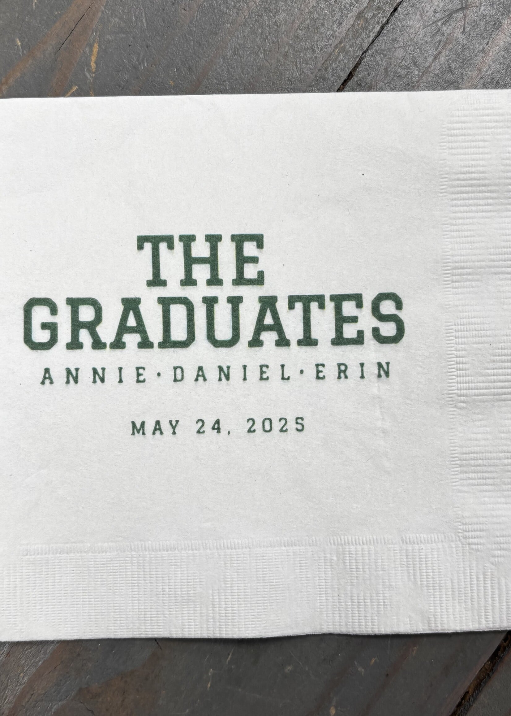Embossed Graphics Graduation napkins