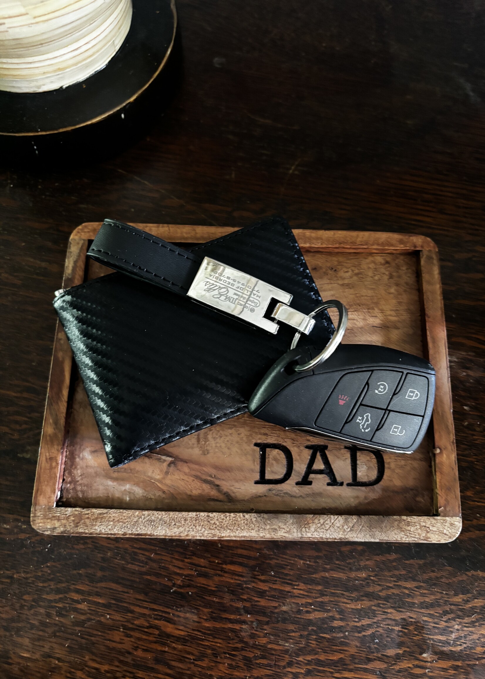 Jamali Garden Personalized Lambok Wood Valet Tray