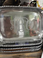 India Handicrafts Personalized Rectangle Beaded Tray