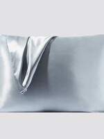 Kitsch Satin Standard Pillowcase - Haze Blue