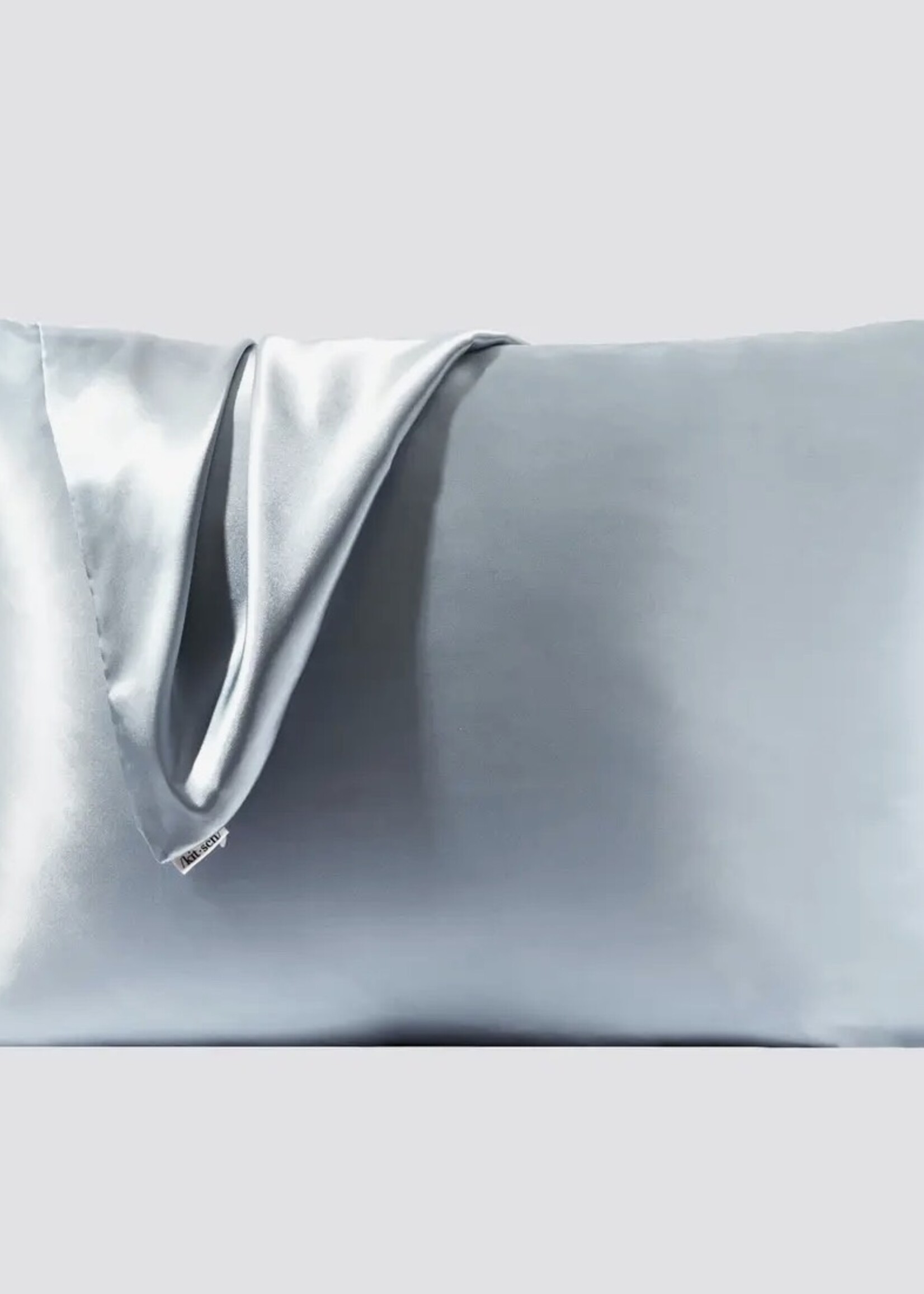 Kitsch Satin Standard Pillowcase - Haze Blue