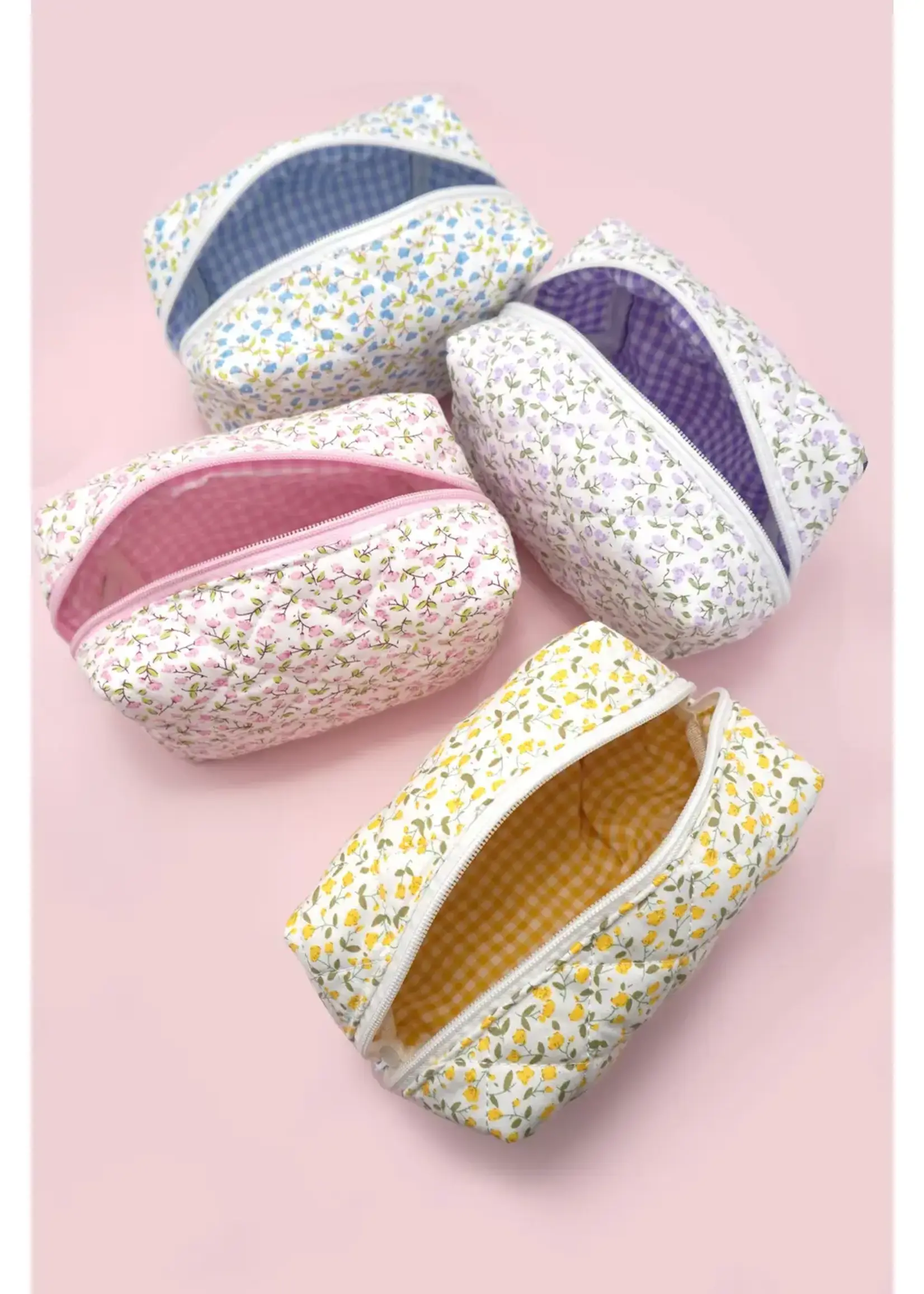 JOSSLYN Floral Quilted Travel Pouch