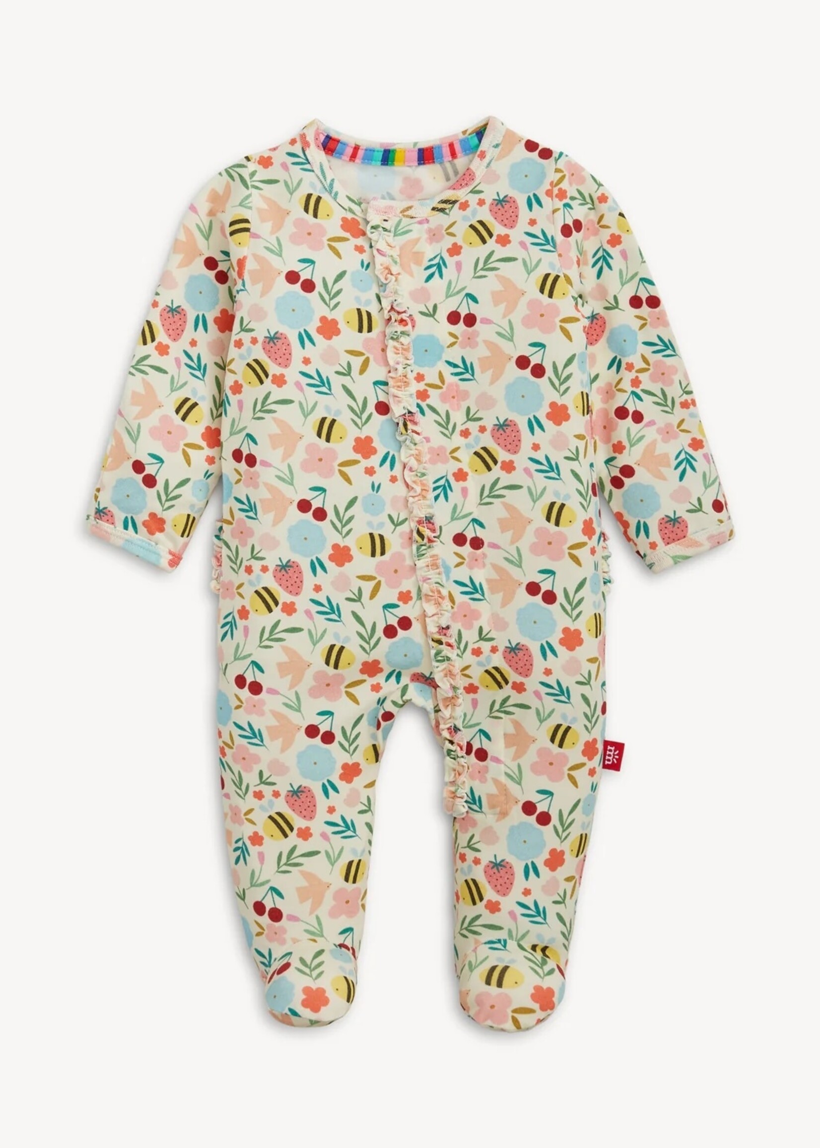 magnetic me Honey Blossom Modal Magnetic Ruffle Footie