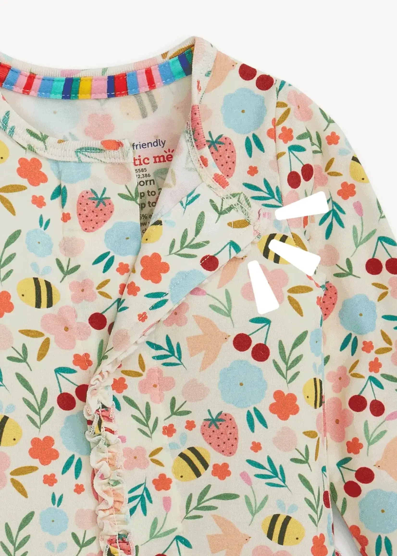 magnetic me Honey Blossom Modal Magnetic Ruffle Footie