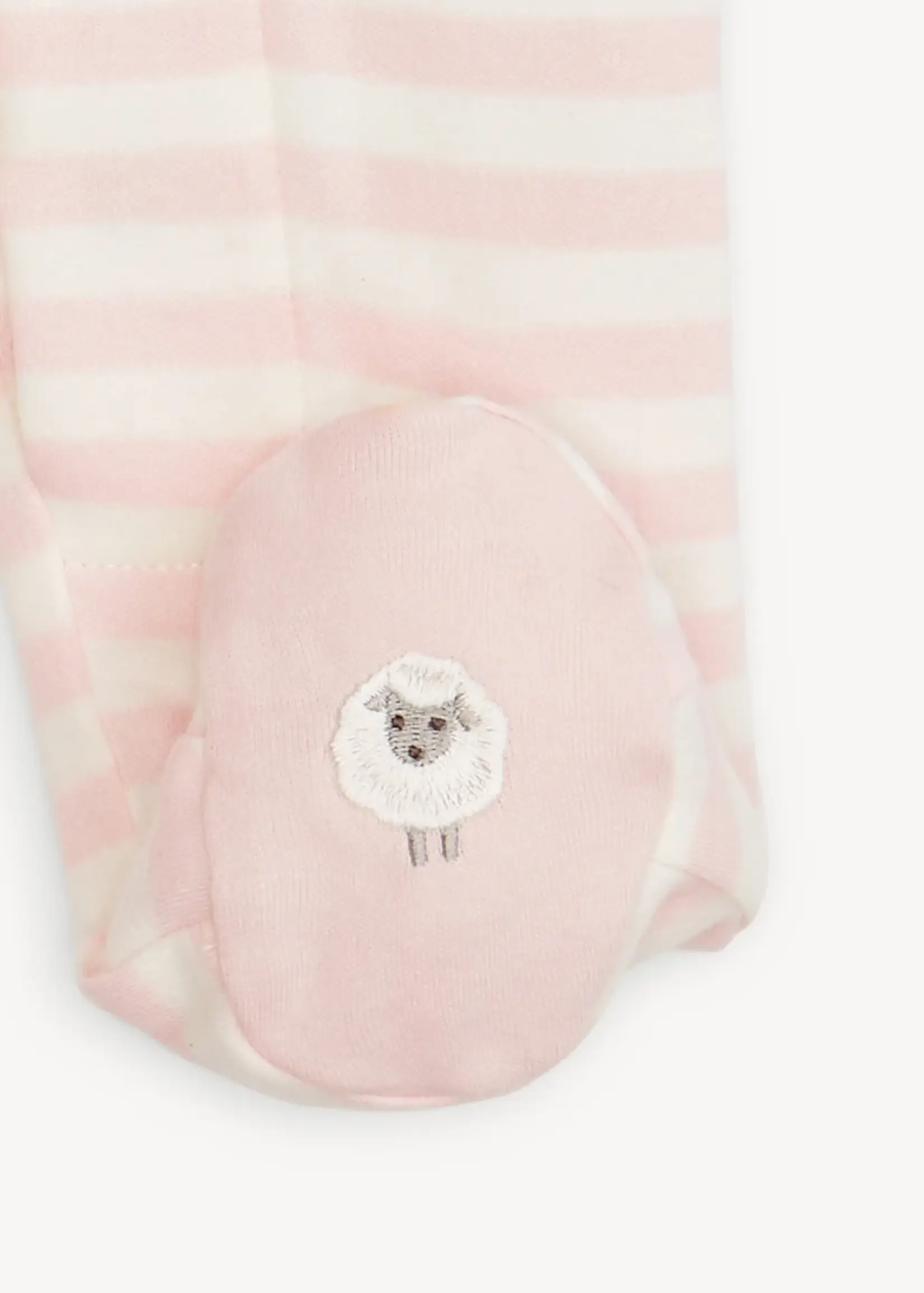 magnetic me Pink Stripe Organic Cotton Magnetic Footie