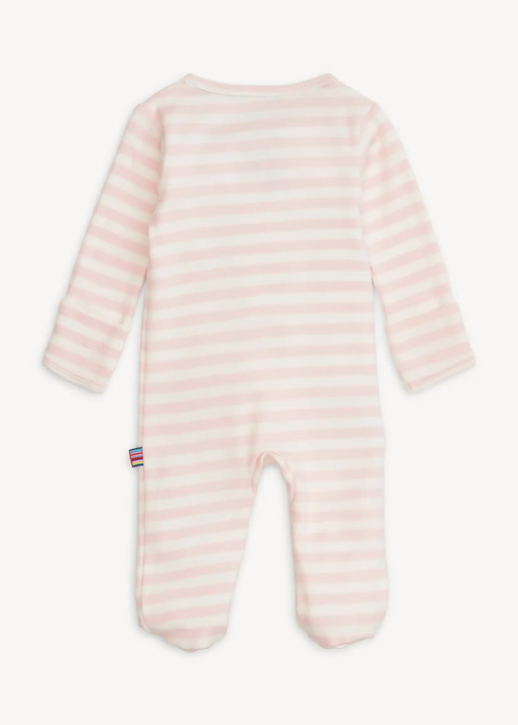 magnetic me Pink Stripe Organic Cotton Magnetic Footie