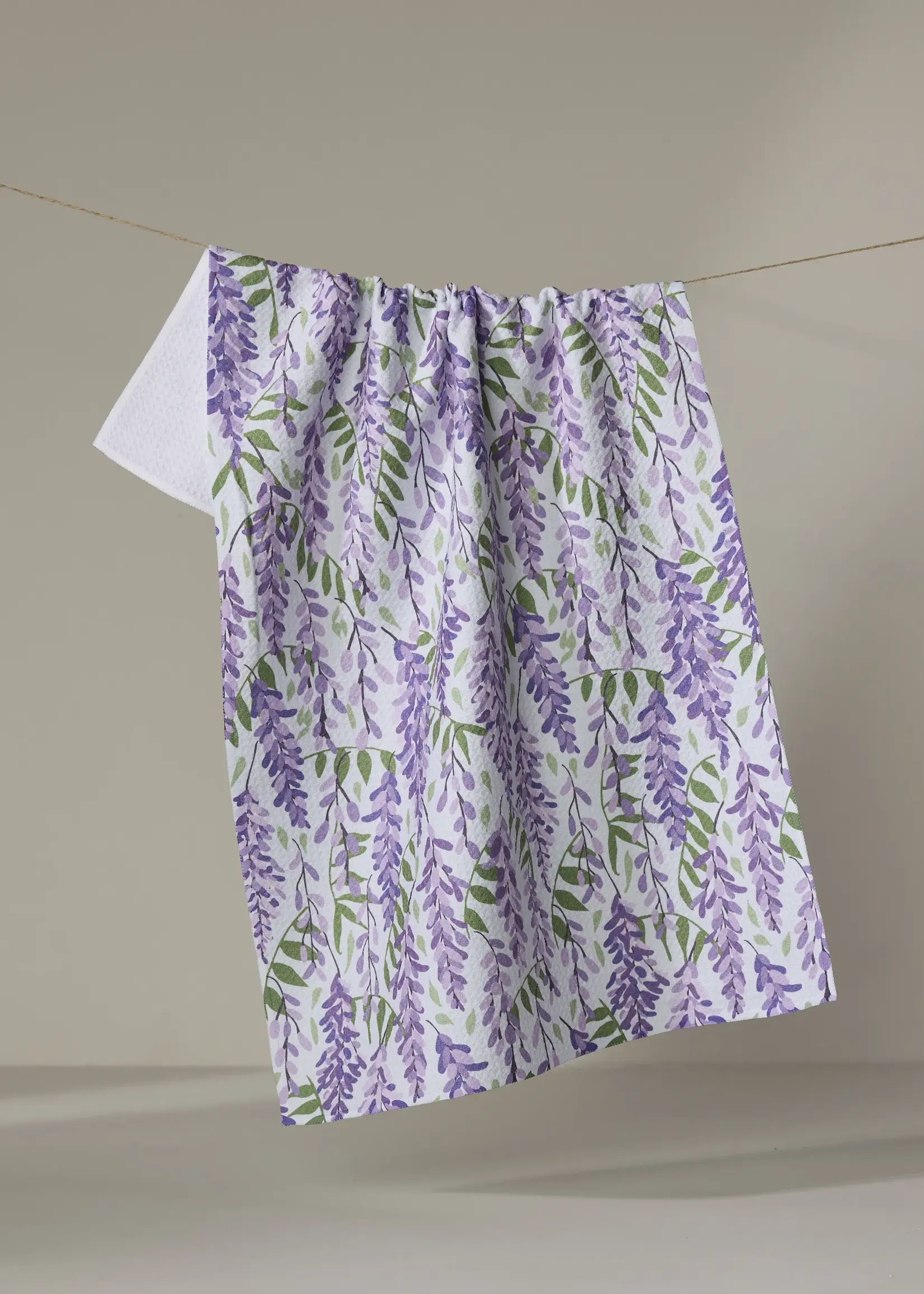 geometry Wisteria Tea Towel