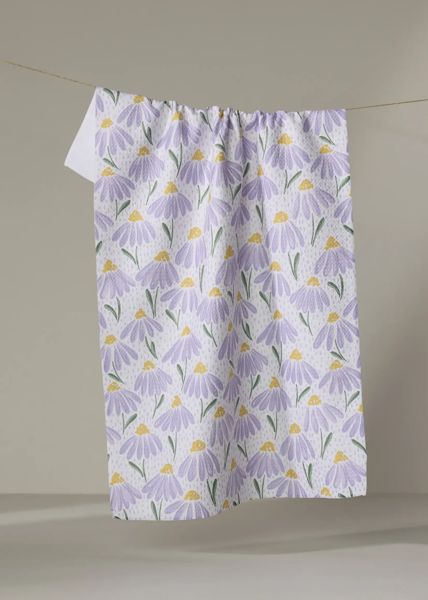 geometry Upside Down Daisy Tea Towel